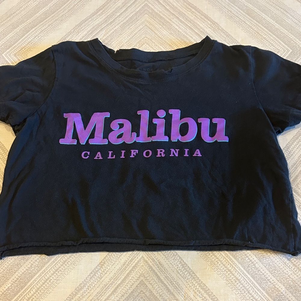 Prince Peter Collection Malibu California Teen Black & Purple T-Shirt - Size XS